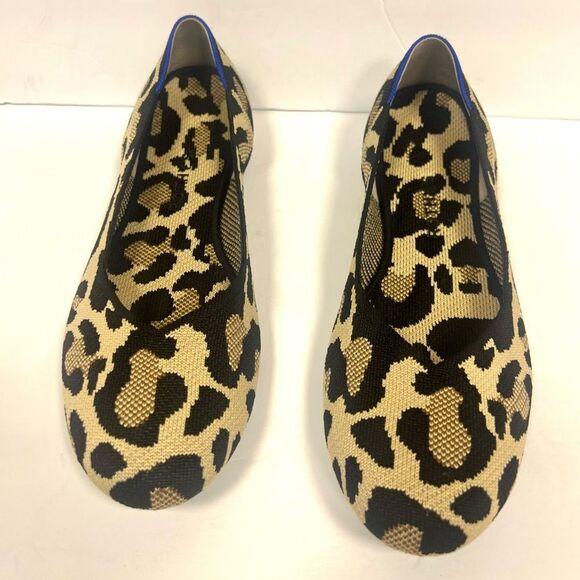 Rothy’s Black and Brown Animal Print Flats with round toe Sz 12 - Picture 3 of 8